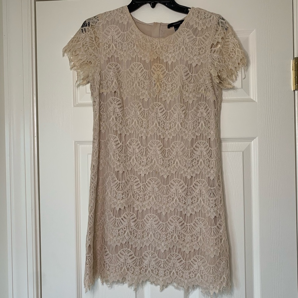 Cream Lace Dress